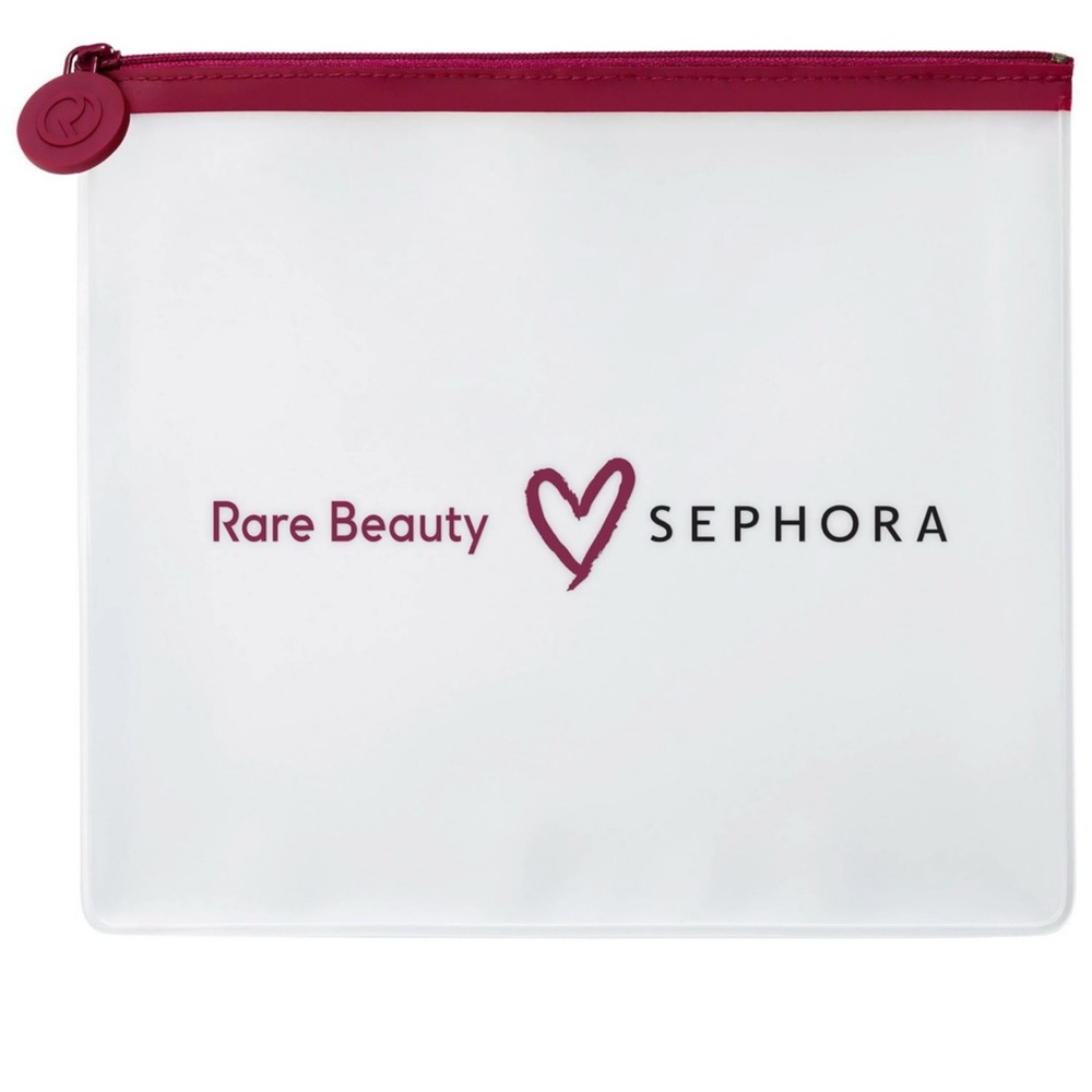 Rare Beauty by Selena Gomez X Sephora Makeup Bag Zip Top Travel Pouch NWT